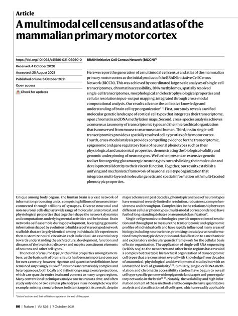 A multimodal cell census and atlas of the mammalian primary .